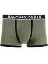 BALMAIN LOGO-WAISTBAND COTTON BOXER SHORTS