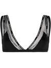 BALMAIN MESH-PANELLING TRIANGLE BRA