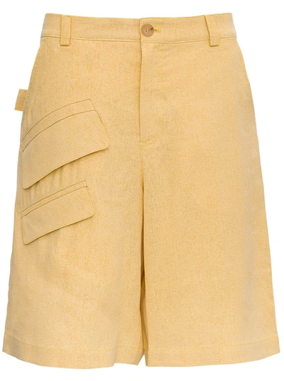 Jacquemus Le Short Colza Bermuda Shorts In Yellow