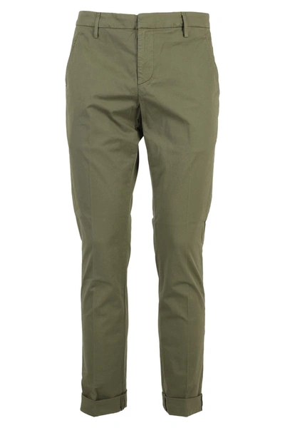 Dondup Trousers Gaubert Chino Cotton Gabardine Bottom 17 In Green