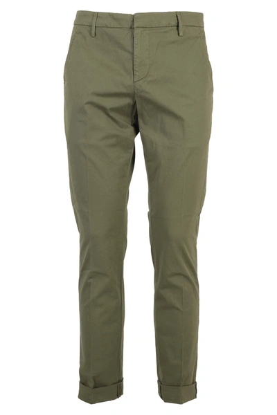 Dondup Pants Gaubert Chino Cotton Gabardine Bottom 17 In Green