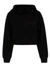 MONCLER LOGO PATCHED CROPPED HOODIE,11758883
