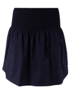 Kenzo Pleated Crispy Tech Mini Skirt In Navy