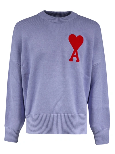 Ami Alexandre Mattiussi Embroidered Sweatshirt In Lila