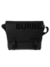 BURBERRY TOP LOGO DETAIL DOUBLE SNAP LOCK SHOULDER BAG,8036752-BLACK
