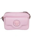 VERSACE EMBOSSED MEDUSA HEAD TOP ZIP SHOULDER BAG,DBFI046DVIT3T 1P65V BABY PINK ORO