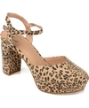 Journee Collection Roslynn Platform Pump -wide Width In Leopard