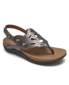 Rockport Ridge Toe Post Womens Thong Ankle Strap Slingback Sandals In Gray