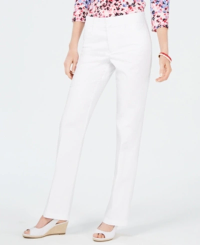 Charter Club Chelsea Tummy Control Skinny-leg Ankle Pants, Created For Macy's In Bright White