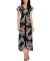 Adrianna Papell Printed Walk-through Jumpsuit In Black Multi