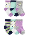 CARTER'S BABY GIRLS CREW SOCKS, PACK OF 6