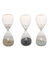 AB HOME DIXIE HOURGLASSES, SET OF 3