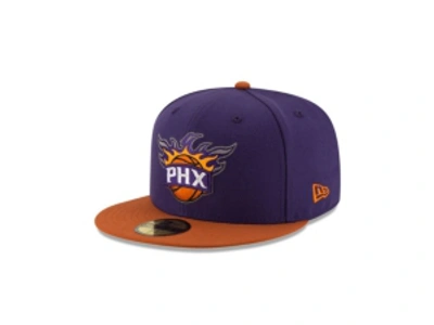 New Era Phoenix Suns Basic 2 Tone 59fifty Cap In Purple