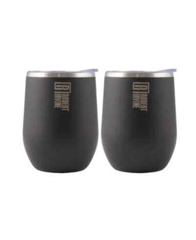Robert Irvine By Cambridge Insulated Wine Tumblers, Set Of 2 In Black