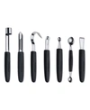 Berghoff Essentials 7 Piece Stainless Steel Garnishing Tool Set With Case In Black