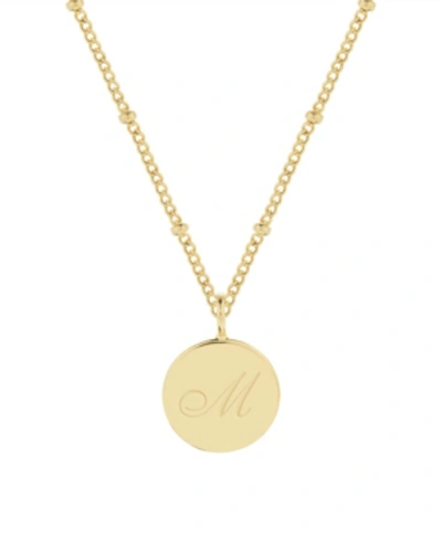 Brook & York Lizzie Initial Pendant In Gold- M