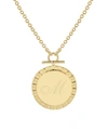 Brook & York Winnie Initial Pendant In Gold- M
