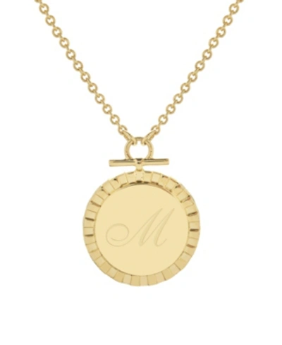 Brook & York Winnie Initial Pendant In Gold- M