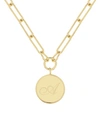 Brook & York Callie Initial Pendant In Gold- A