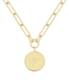 Brook & York Callie Initial Pendant In Gold- V