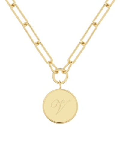 Brook & York Callie Initial Pendant In Gold- V