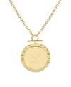 Brook & York Winnie Initial Pendant In Gold- L