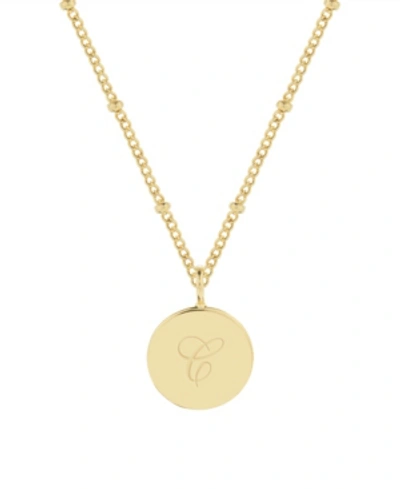 Brook & York Lizzie Initial Pendant In Gold- C