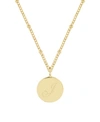 Brook & York Lizzie Initial Pendant In Gold- J