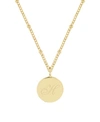 Brook & York Lizzie Initial Pendant In Gold- H