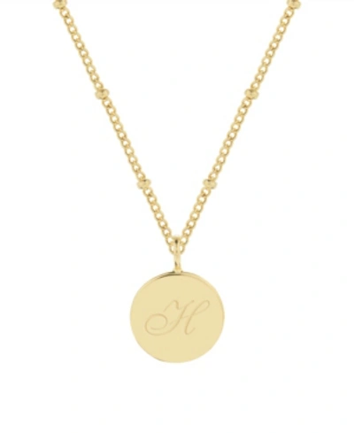 Brook & York Lizzie Initial Pendant In Gold- H