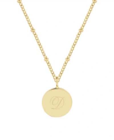 Brook & York Lizzie Initial Pendant In Gold- D