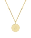 Brook & York Lizzie Initial Pendant In Gold- O