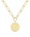 Brook & York Callie Initial Pendant In Gold- J