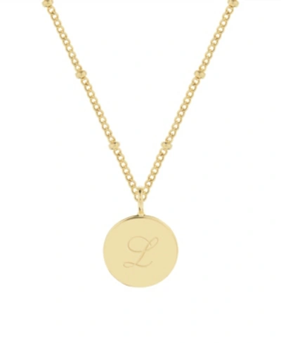 Brook & York Lizzie Initial Pendant In Gold- L