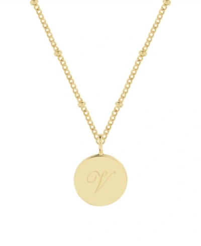 Brook & York Lizzie Initial Pendant In Gold- V
