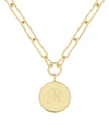 Brook & York Callie Initial Pendant In Gold- R