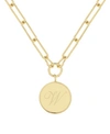 Brook & York Callie Initial Pendant In Gold- W