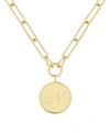 Brook & York Callie Initial Pendant In Gold- N
