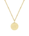 Brook & York Lizzie Initial Pendant In Gold- K