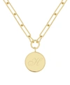 Brook & York Callie Initial Pendant In Gold- H