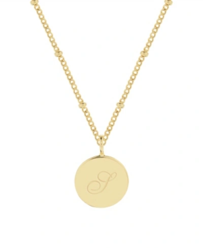 Brook & York Lizzie Initial Pendant In Gold- S