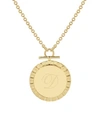 Brook & York Winnie Initial Pendant In Gold- D