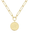 Brook & York Callie Initial Pendant In Gold- K