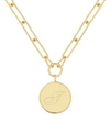 Brook & York Callie Initial Pendant In Gold- T