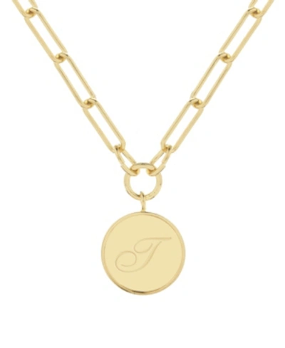 Brook & York Callie Initial Pendant In Gold- T