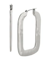 Robert Lee Morris Soho Geometric Hoop Earrings In Silver-tone