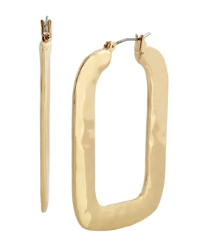 Robert Lee Morris Soho Geometric Hoop Earrings In Gold-tone