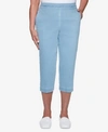 Alfred Dunner Petite Classics Pull-on Capri Pants In Light Denim