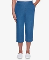 Alfred Dunner Women's Missy Classics Women's Casual Denim Capri In Medium Denim