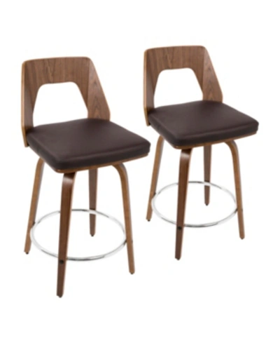 LUMISOURCE TRILOGY 24" COUNTER STOOL, SET OF 2